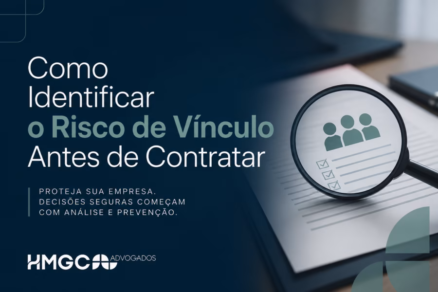 Diagrama ilustrativo dos quatro elementos de caracterização do vínculo empregatício: pessoalidade, habitualidade, onerosidade e subordinação