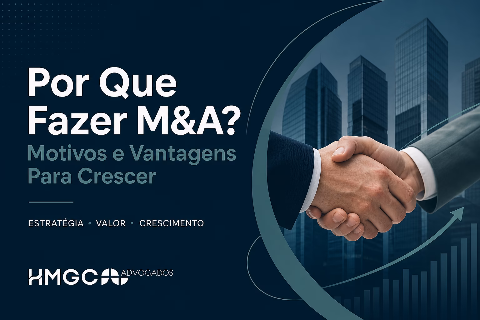 Ilustração de dois blocos de negócios se unindo, representando uma fusão ou aquisição — M&A como estratégia de crescimento empresarial